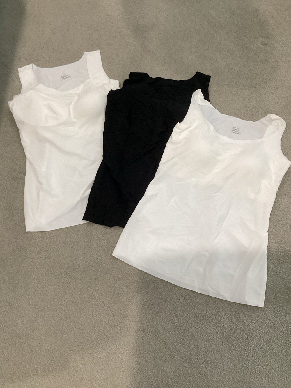 Women's Stretch Tank Top - 2 White & 1 Black